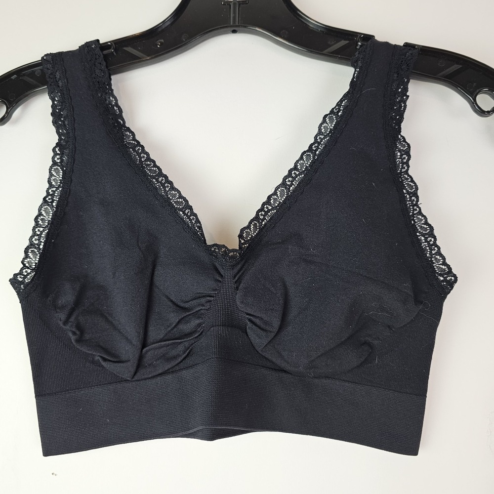 Rhonda Shear Seamless Original Ahh Comfort Bra New NWOT Small Wireless Black